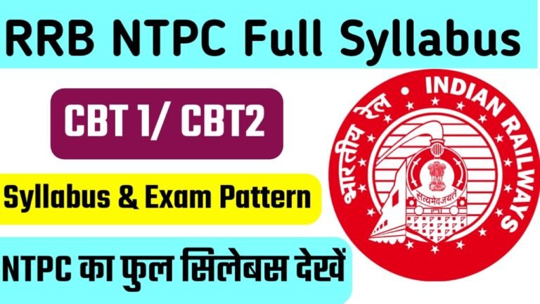 Railway RRB NTPC Syllabus